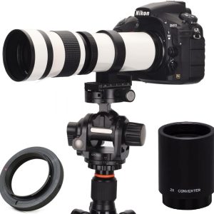 JINTU Telephoto Zoom Lens 420-1600mm f/8.3 Manual SLR Camera Lenses for Nikon D5600 D5500 D3100 D3200 D3300 D3400 D90 D5200 D5300 D7500 D7100